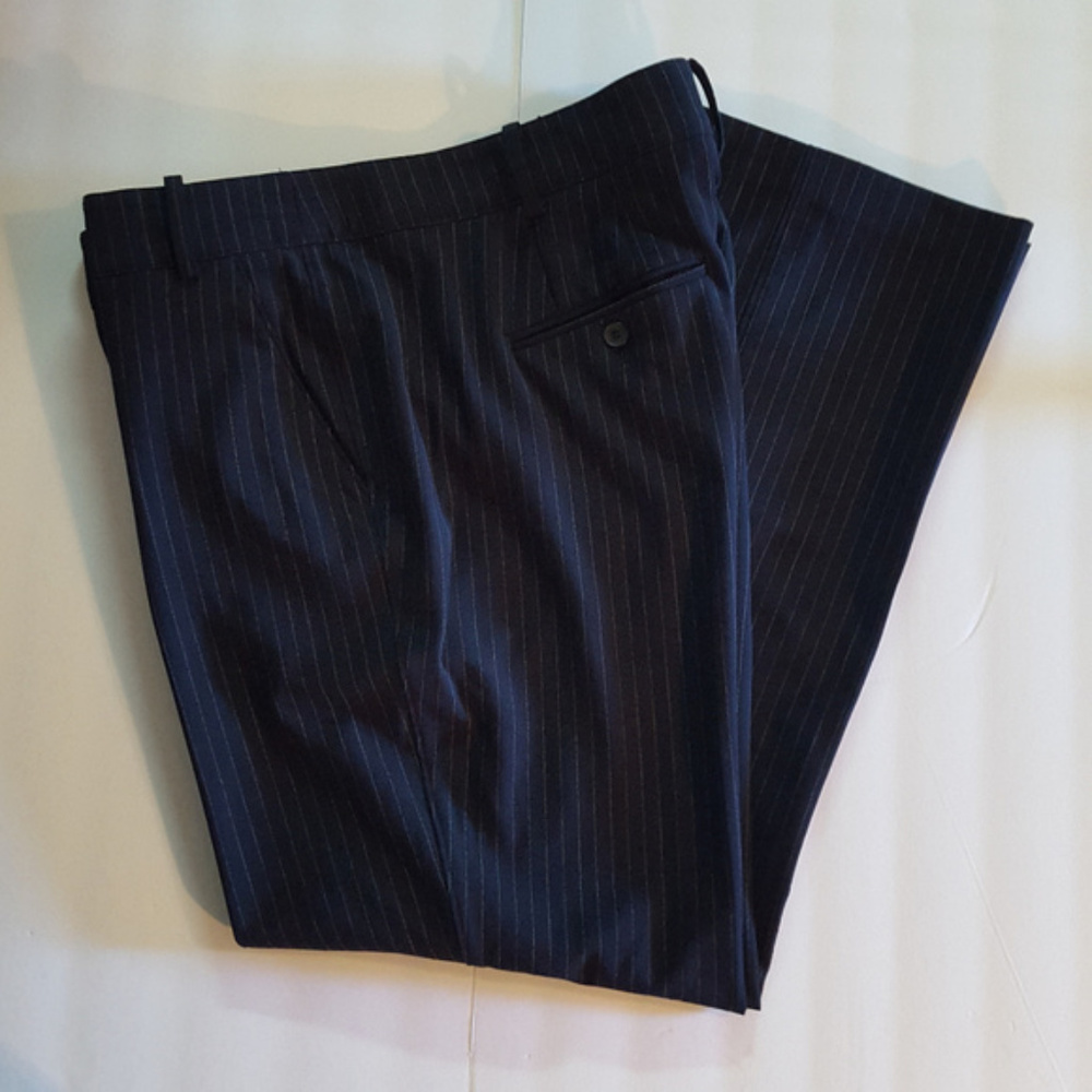 Lane Bryant Navy Pin-Stripe Pants EUC 16
